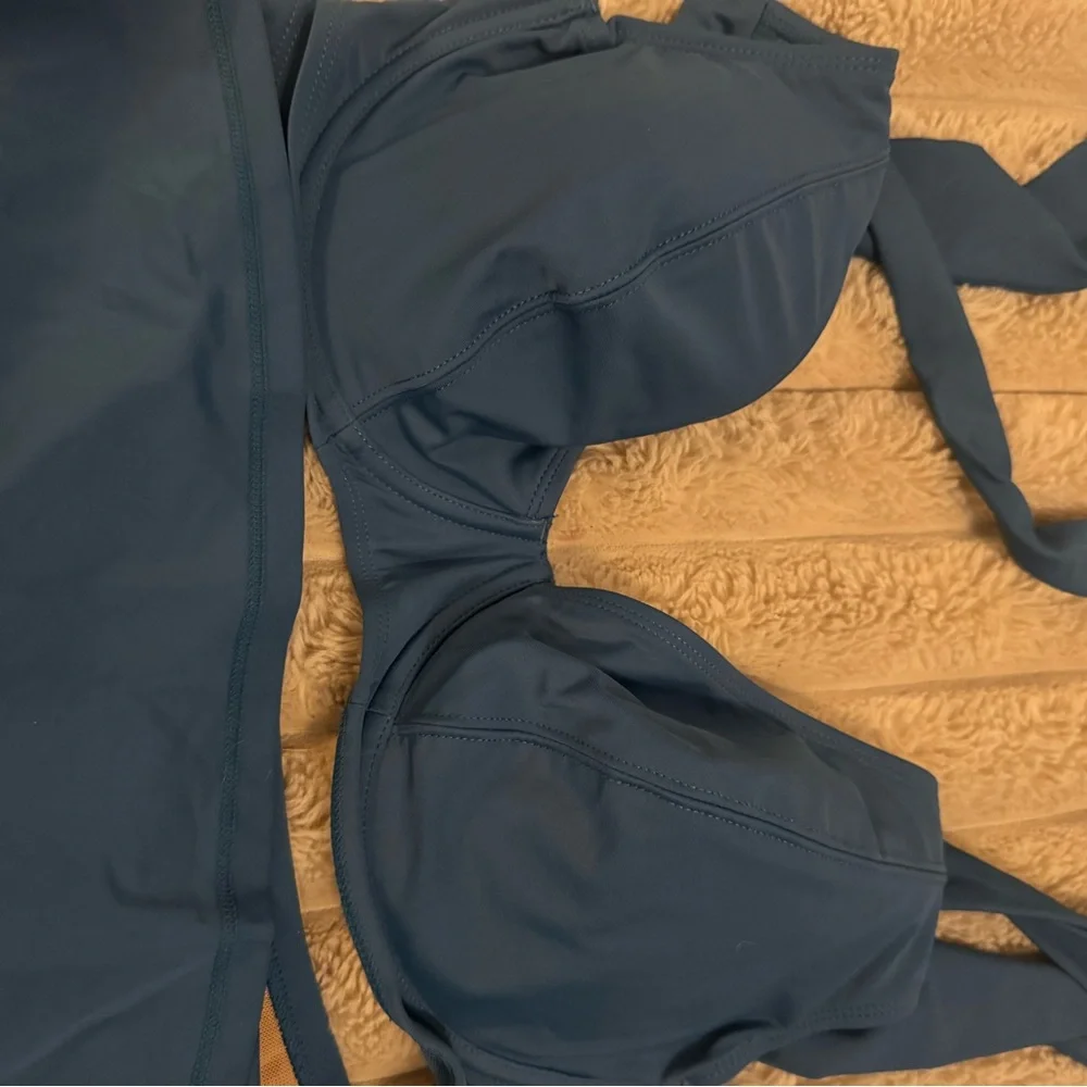 Shapermint Blue Two Piece Swim Suit - Picture 2 of 5